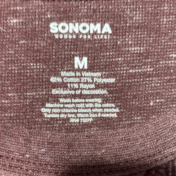 Sonoma Burgundy Knit Top - Picture 2 of 2